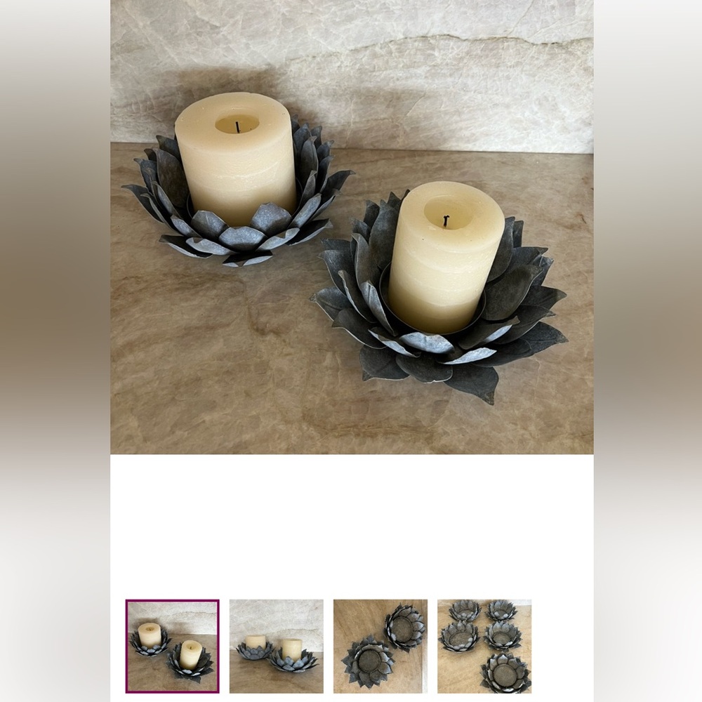 Special listing for Dakota - (4) large candle holders.
